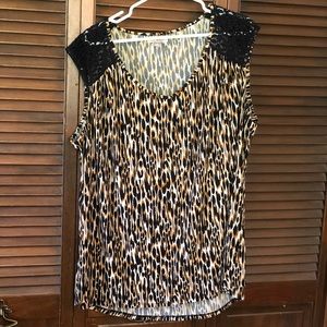 Women’s Cheetah Print Sleeveless Blouse